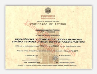 Universidad de Salamanca - Fake Diploma Sample from Spain